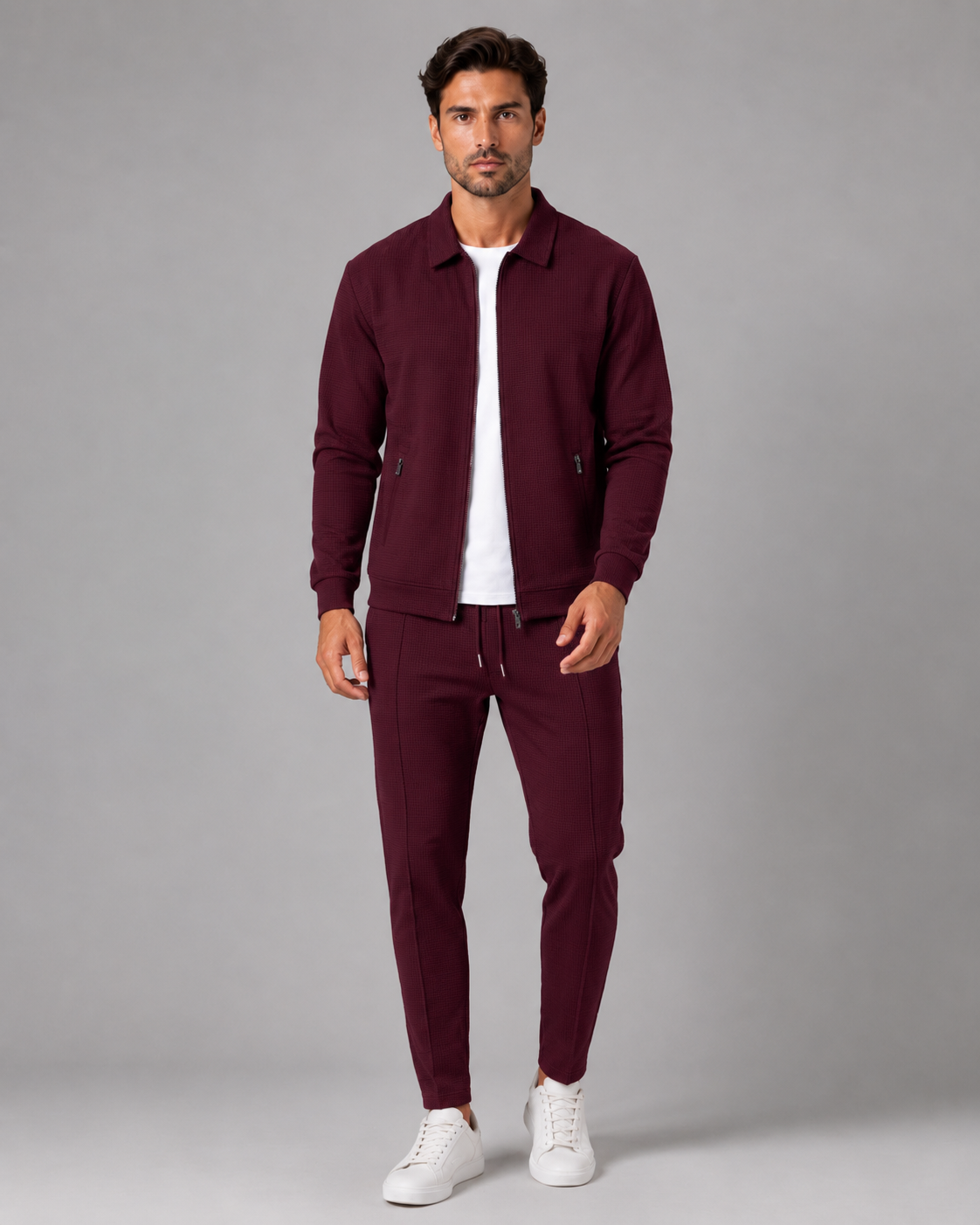 Quillon | Waffle Textured Tracksuit Set