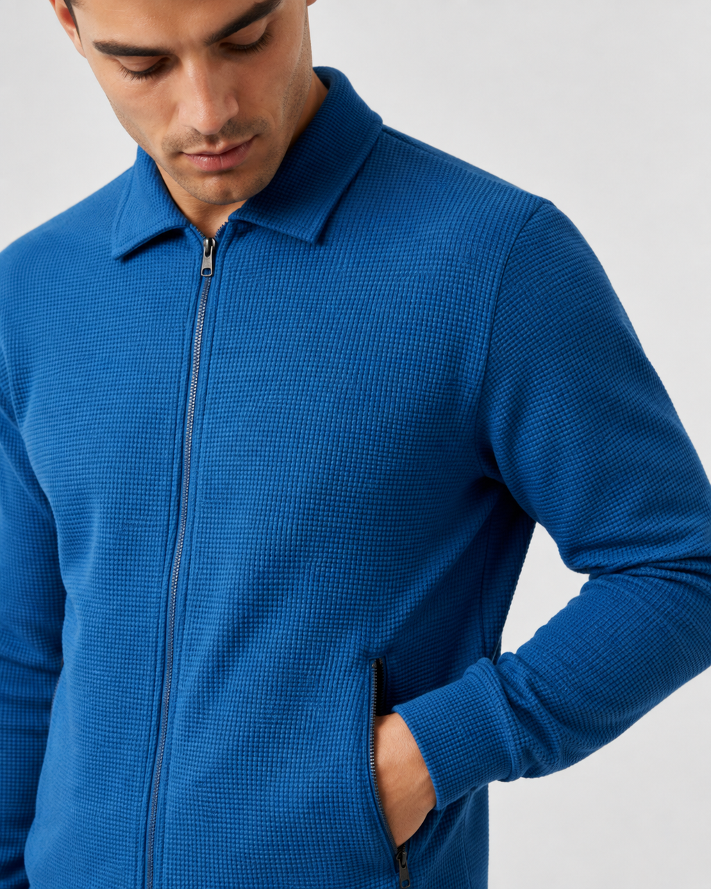 Roderick | Waffle Textured Zip Tracksuit Set