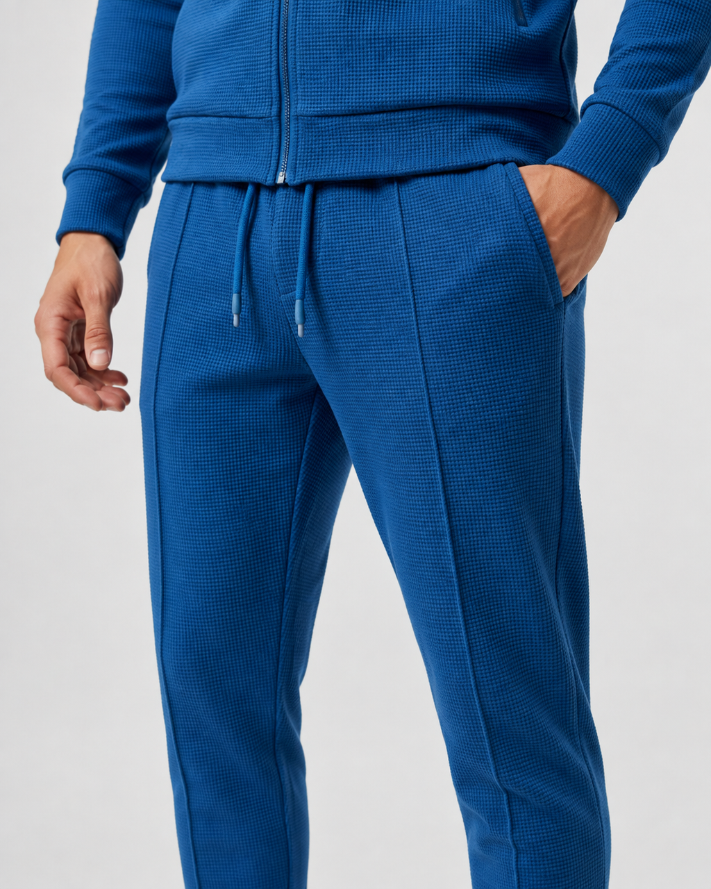 Roderick | Waffle Textured Zip Tracksuit Set