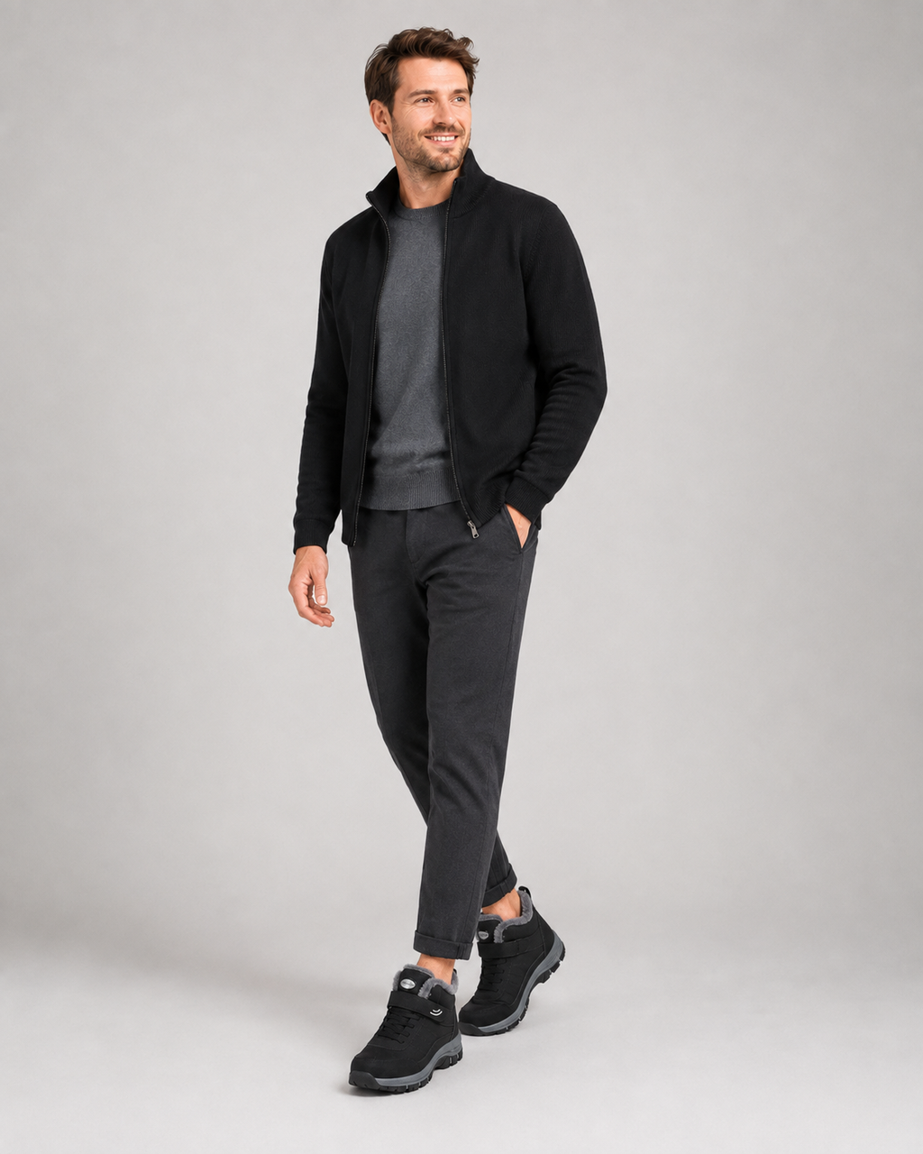 Jasper | Lace-Up Winter Ankle Boots with Lug Sole