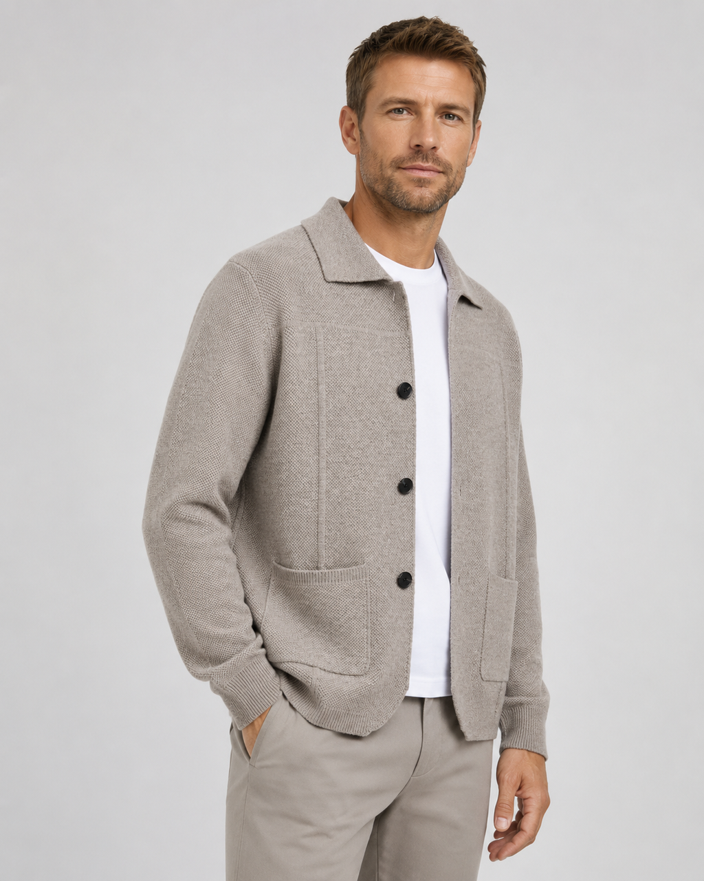 Nathaniel | Wool Knitted Overshirt