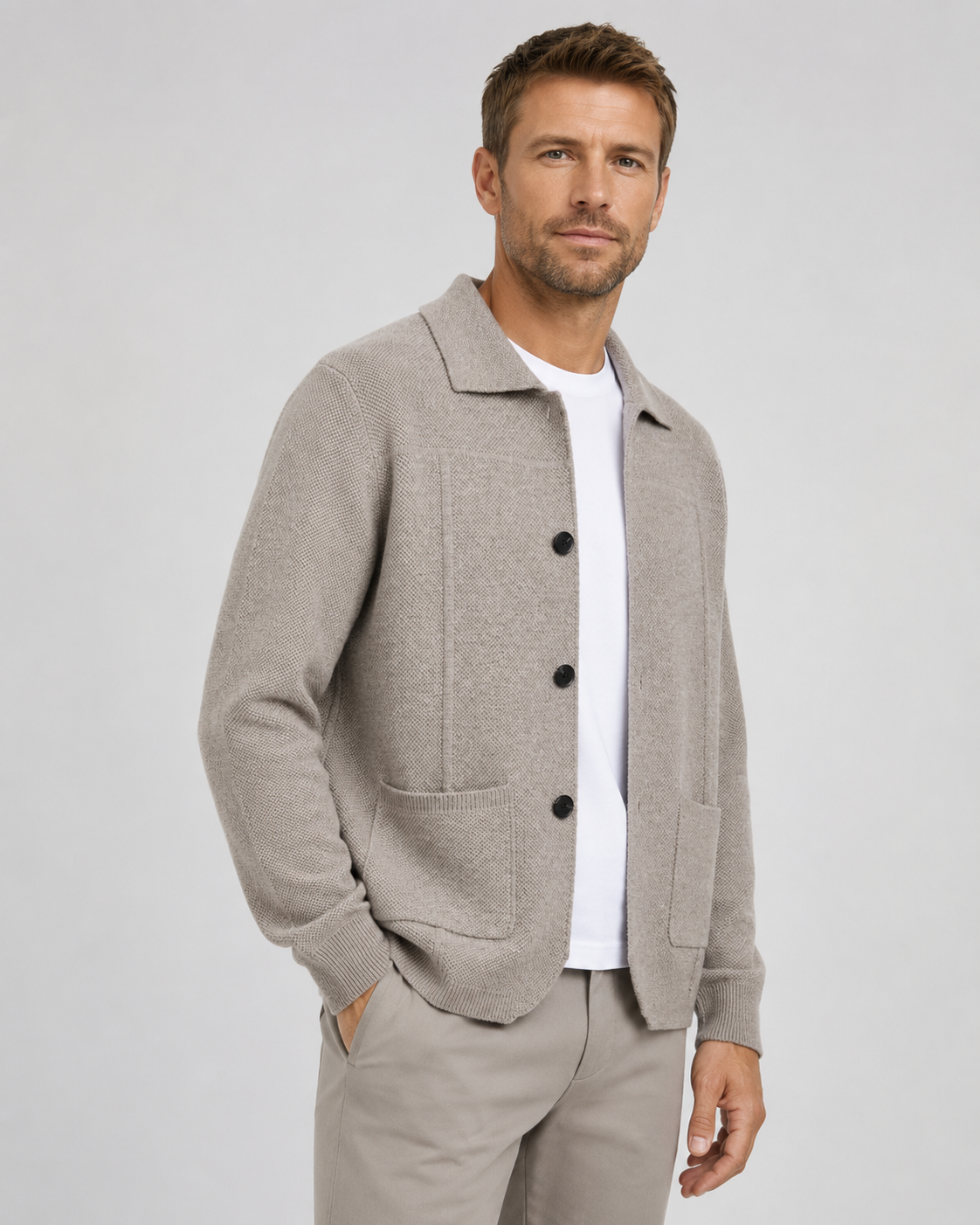 Nathaniel | Wool Knitted Overshirt