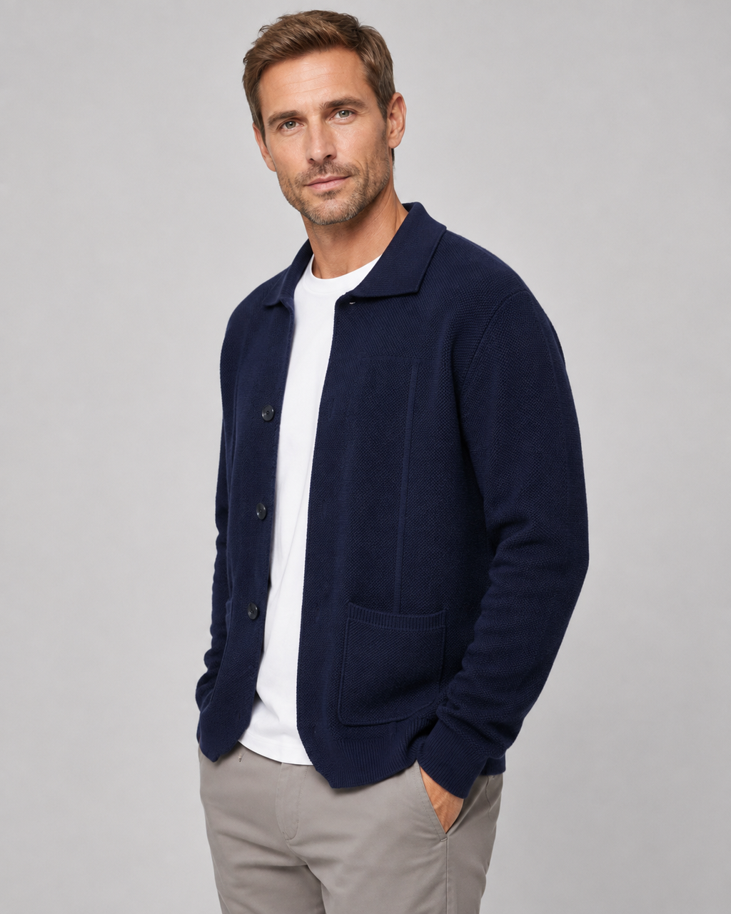Nathaniel | Wool Knitted Overshirt