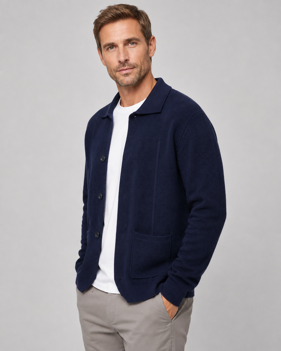 Nathaniel | Wool Knitted Overshirt