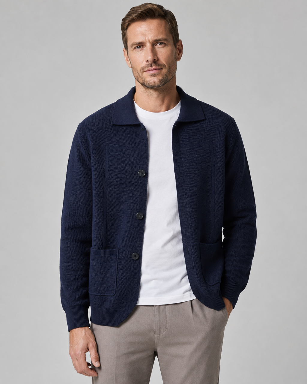 Nathaniel | Wool Knitted Overshirt