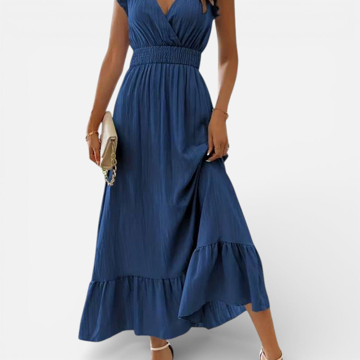Vera | Wrap Silhouette Sleeveless Maxi Dress