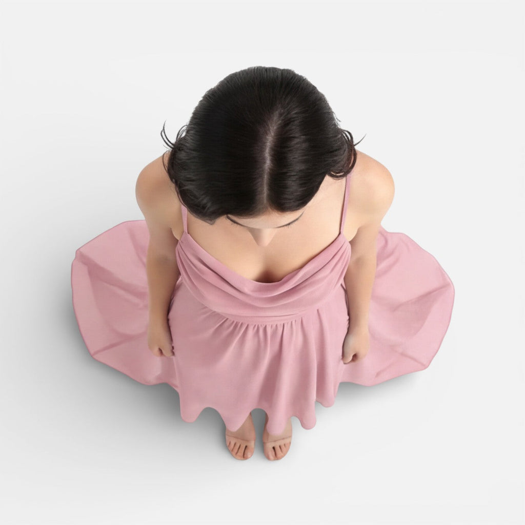 Emmeline | Chiffon Cowl Neck High-Low Dress