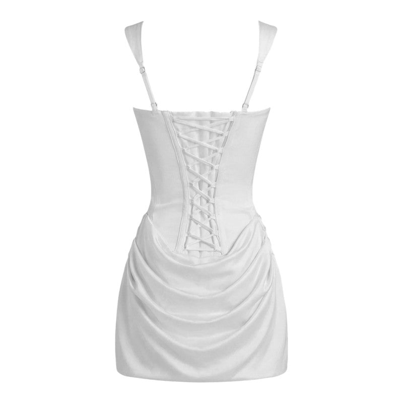 Bianca | Square Neck Ruched Mini Dress