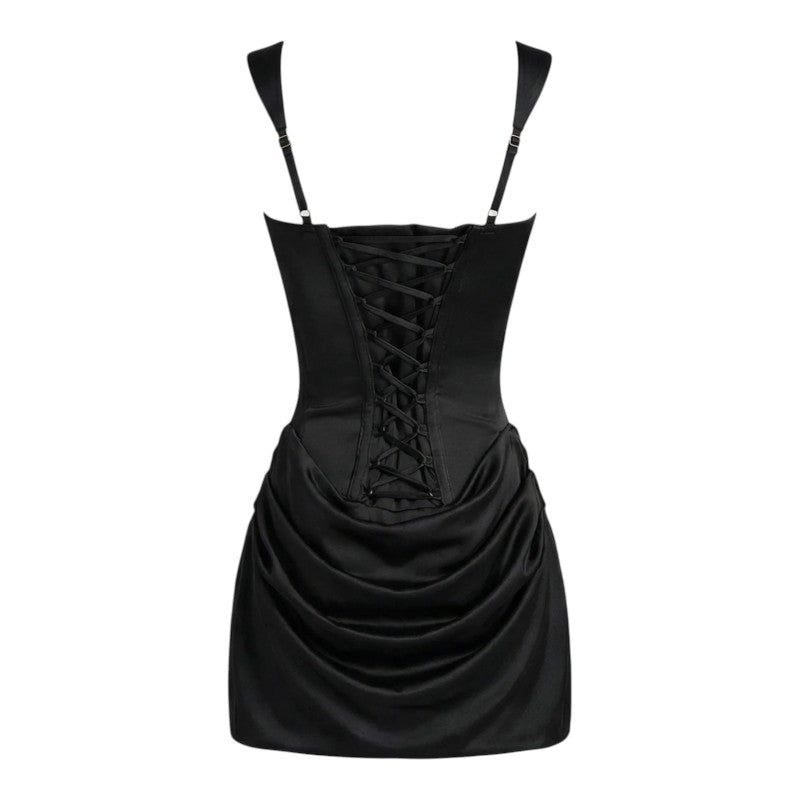 Bianca | Square Neck Ruched Mini Dress