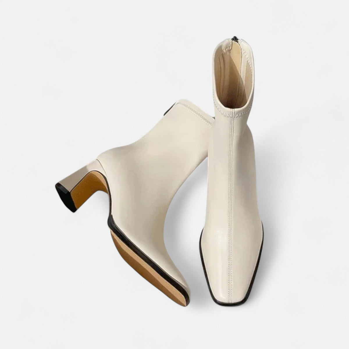 Yseult | Square Toe Block Heel Ankle Boots