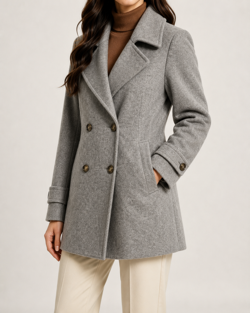 Fenella | Double-Breasted Short Tailored Coat