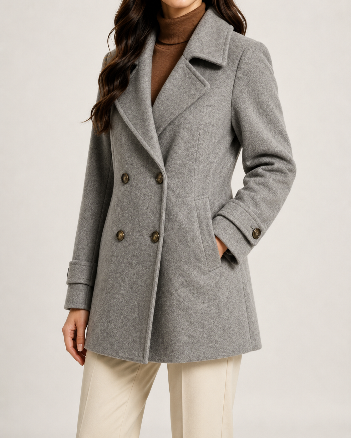 Fenella | Double-Breasted Short Tailored Coat