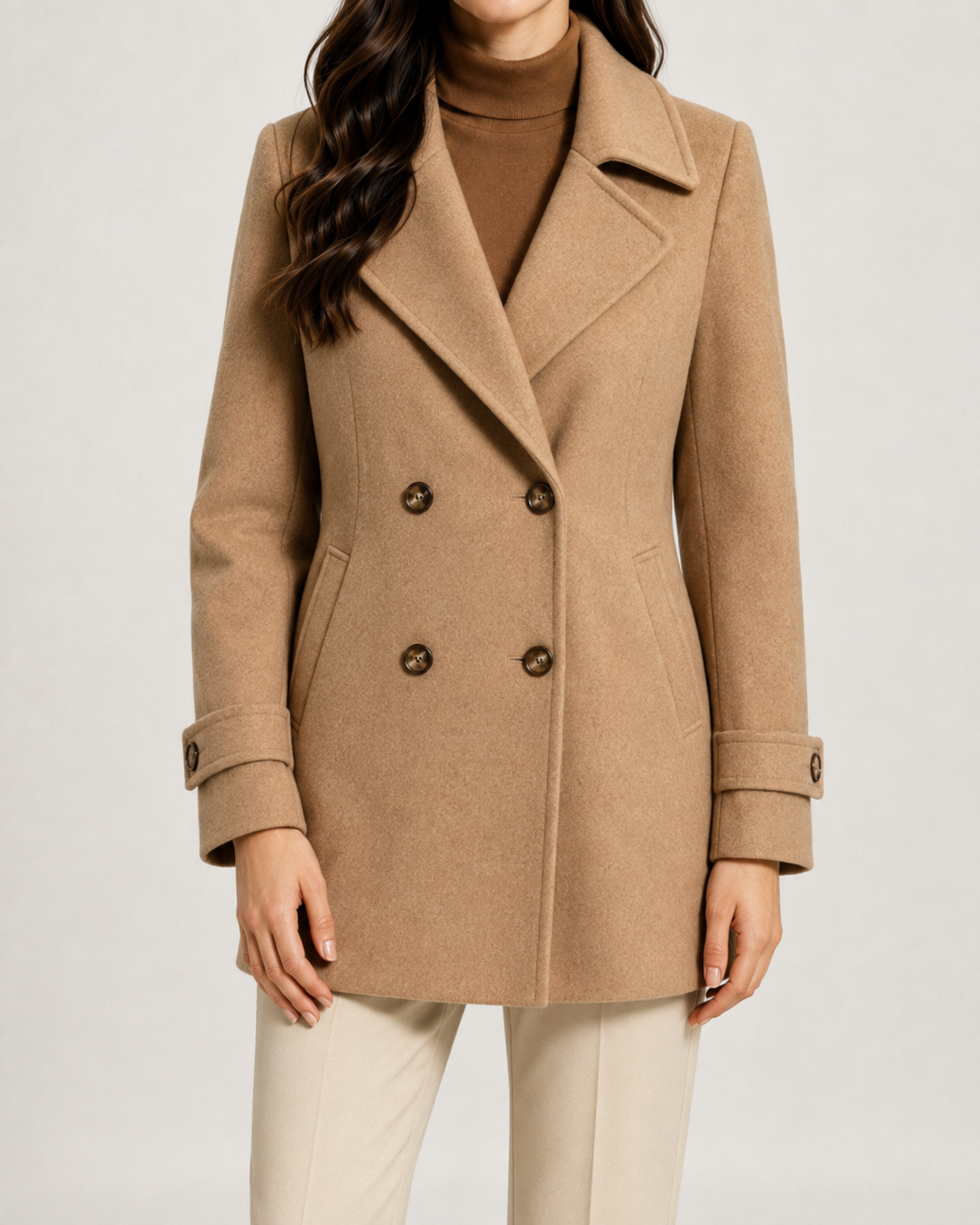 Fenella | Double-Breasted Short Tailored Coat