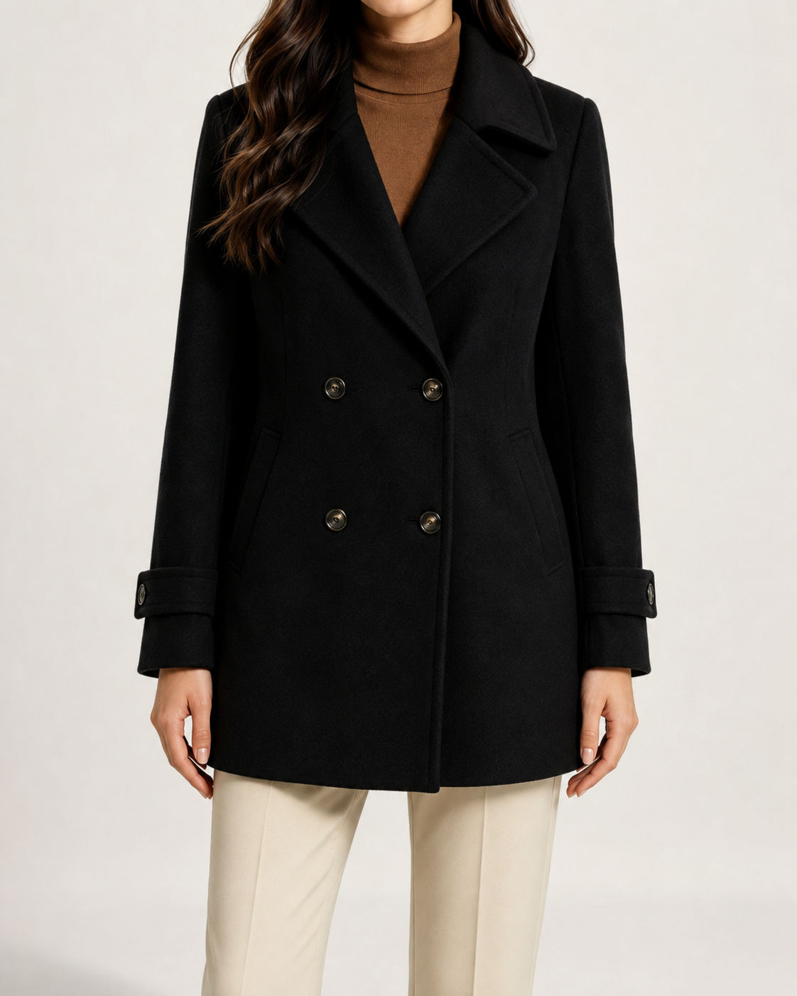Fenella | Double-Breasted Short Tailored Coat