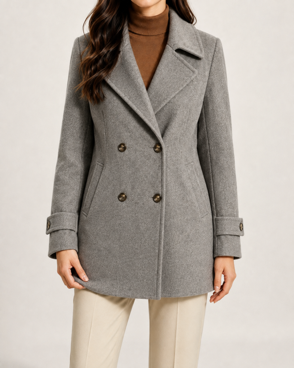 Fenella | Double-Breasted Short Tailored Coat