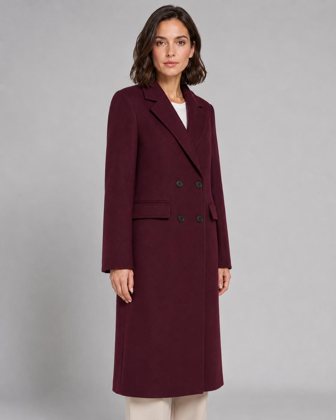 Hollis | Double-Breasted Long Tailored Coat