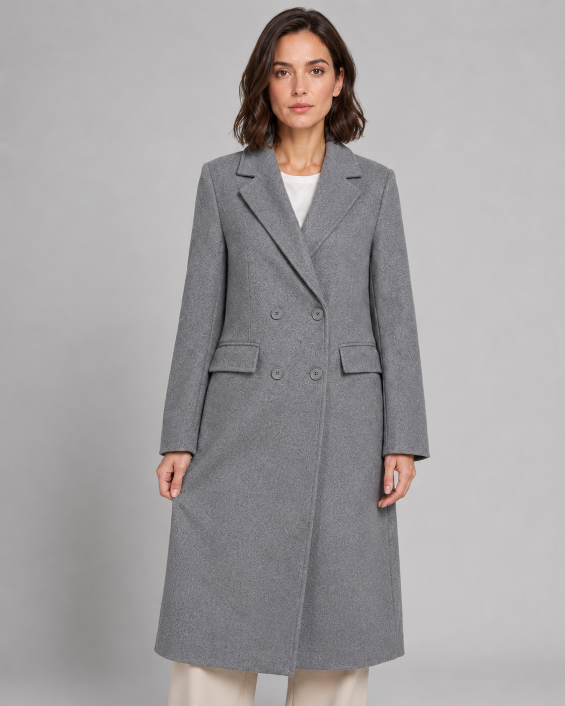 Hollis | Double-Breasted Long Tailored Coat