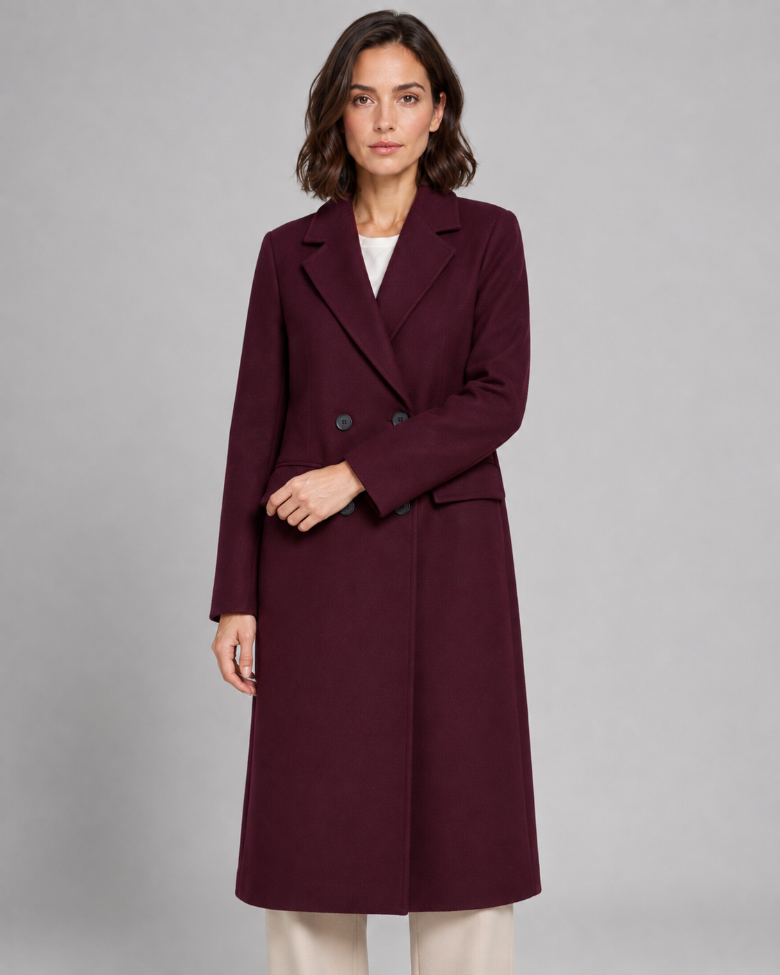 Hollis | Double-Breasted Long Tailored Coat