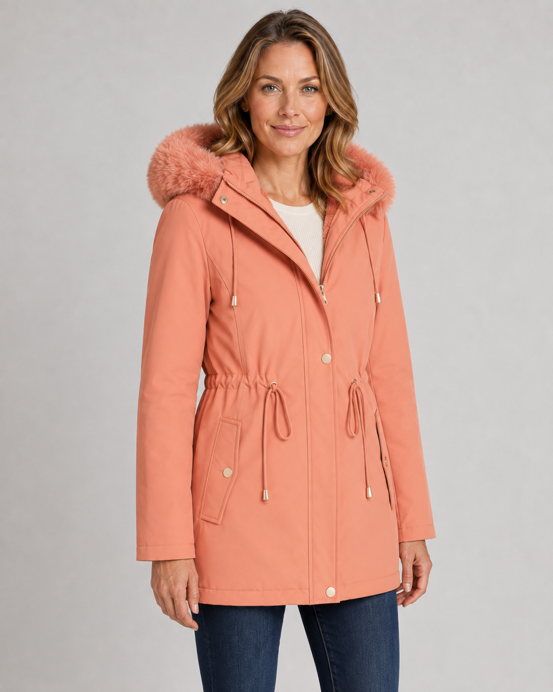 Kalinda | Fleece-Lined Faux Fur Hooded Parka
