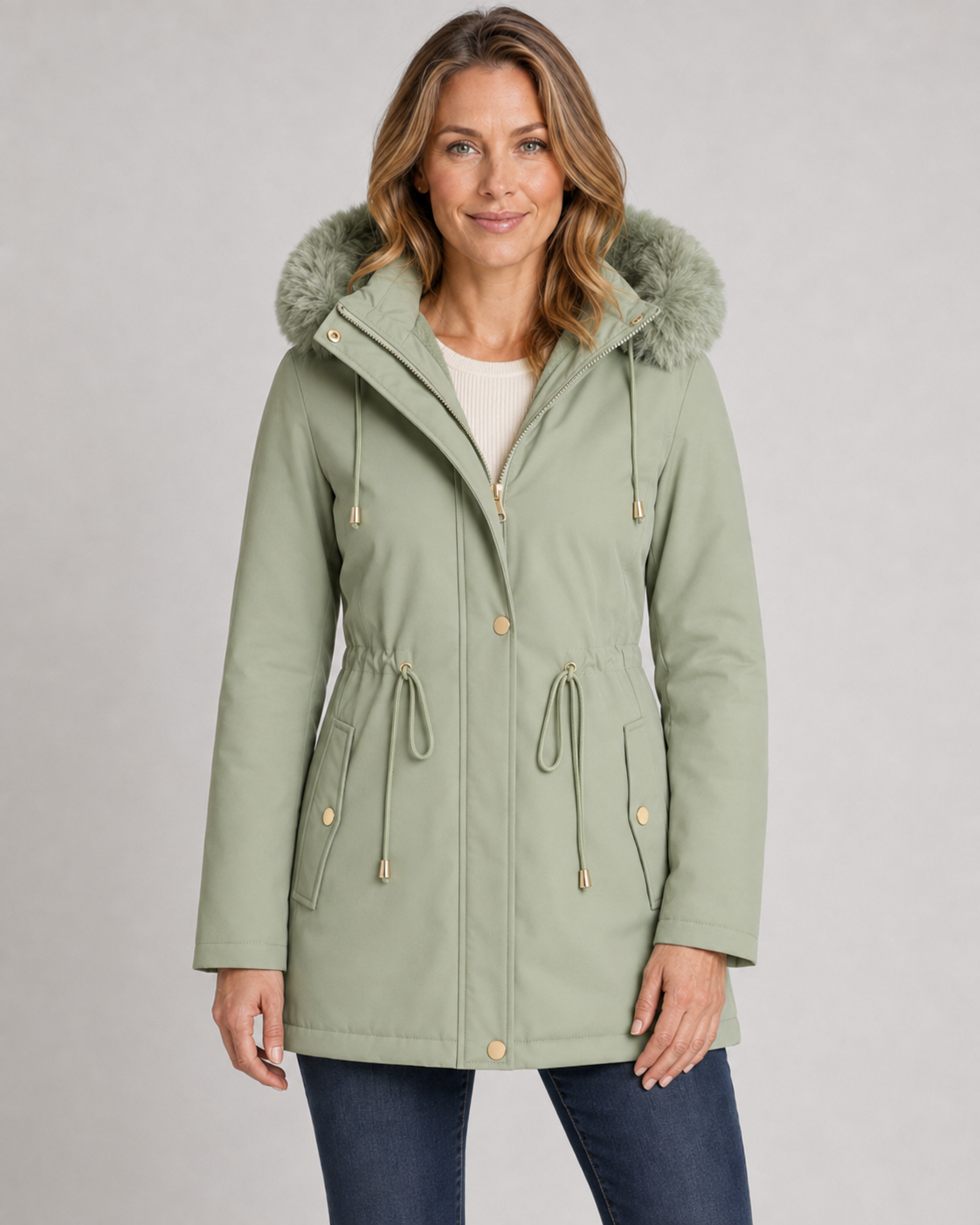 Kalinda | Fleece-Lined Faux Fur Hooded Parka