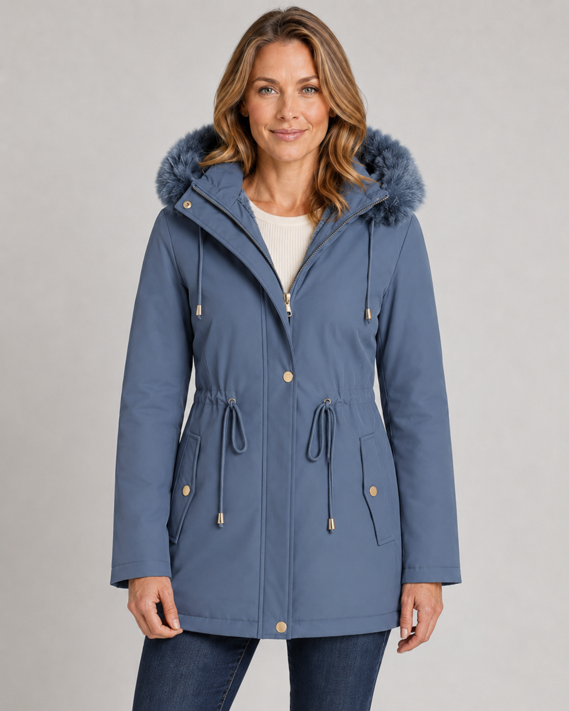Kalinda | Fleece-Lined Faux Fur Hooded Parka