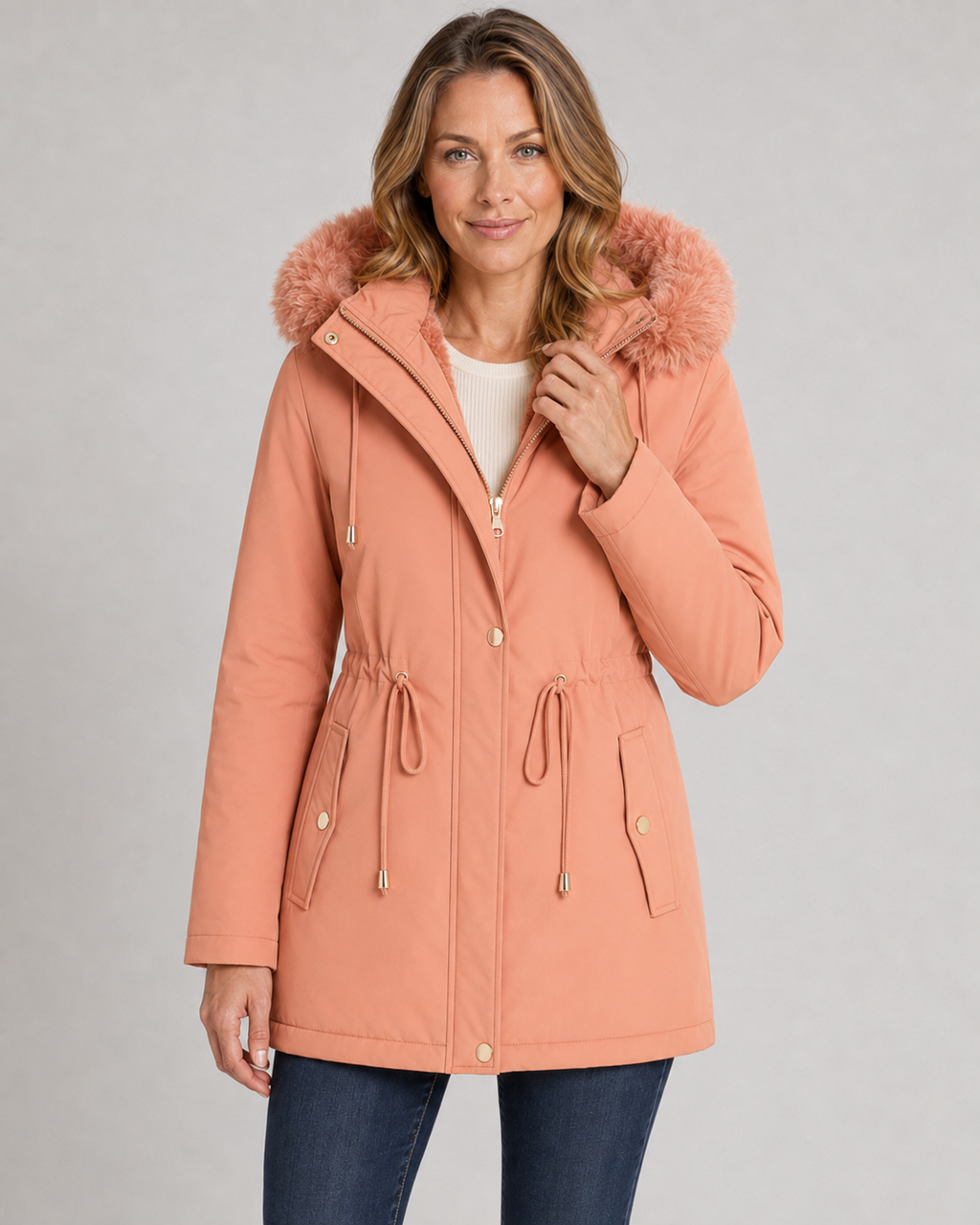 Kalinda | Fleece-Lined Faux Fur Hooded Parka