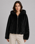 Henriette | Hooded Faux Fur Zip-Up Jacket