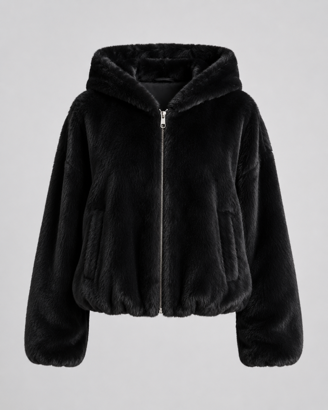 Henriette | Hooded Faux Fur Zip-Up Jacket
