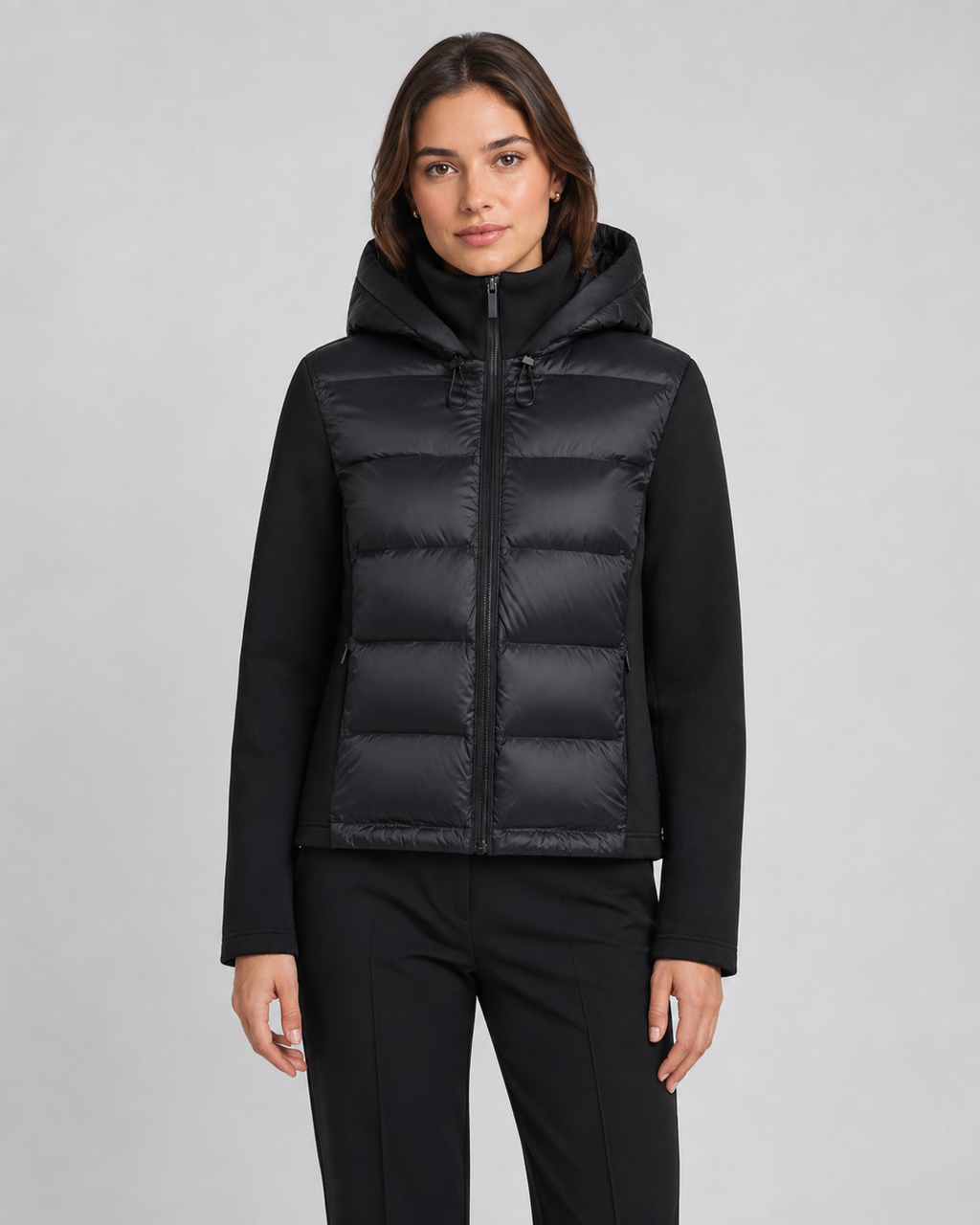 Nadine | Hybrid Puffer Jacket with Jersey Sleeves