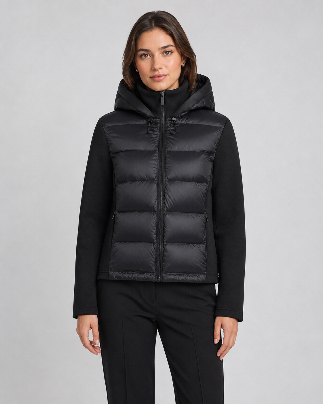 Nadine | Hybrid Puffer Jacket with Jersey Sleeves
