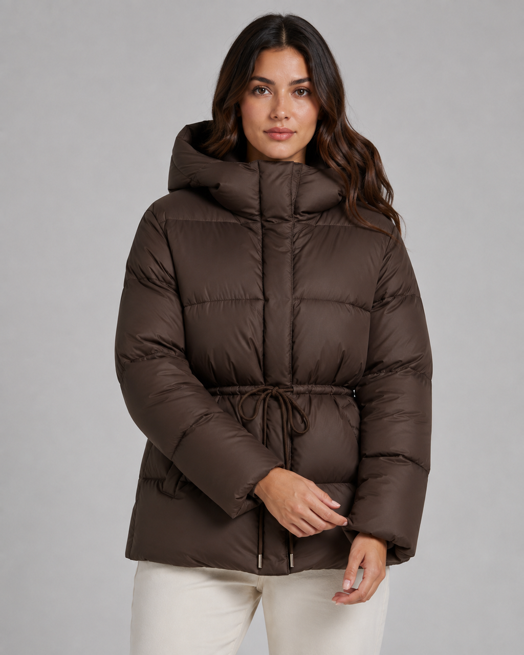Juliana | Fitted Drawstring Waist Puffer Jacket
