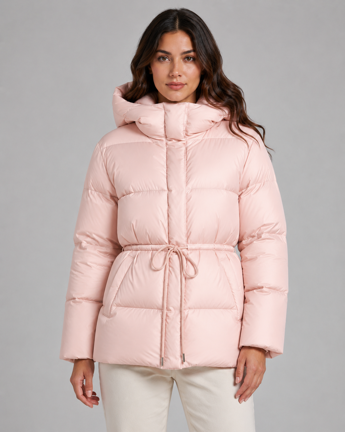 Juliana | Fitted Drawstring Waist Puffer Jacket