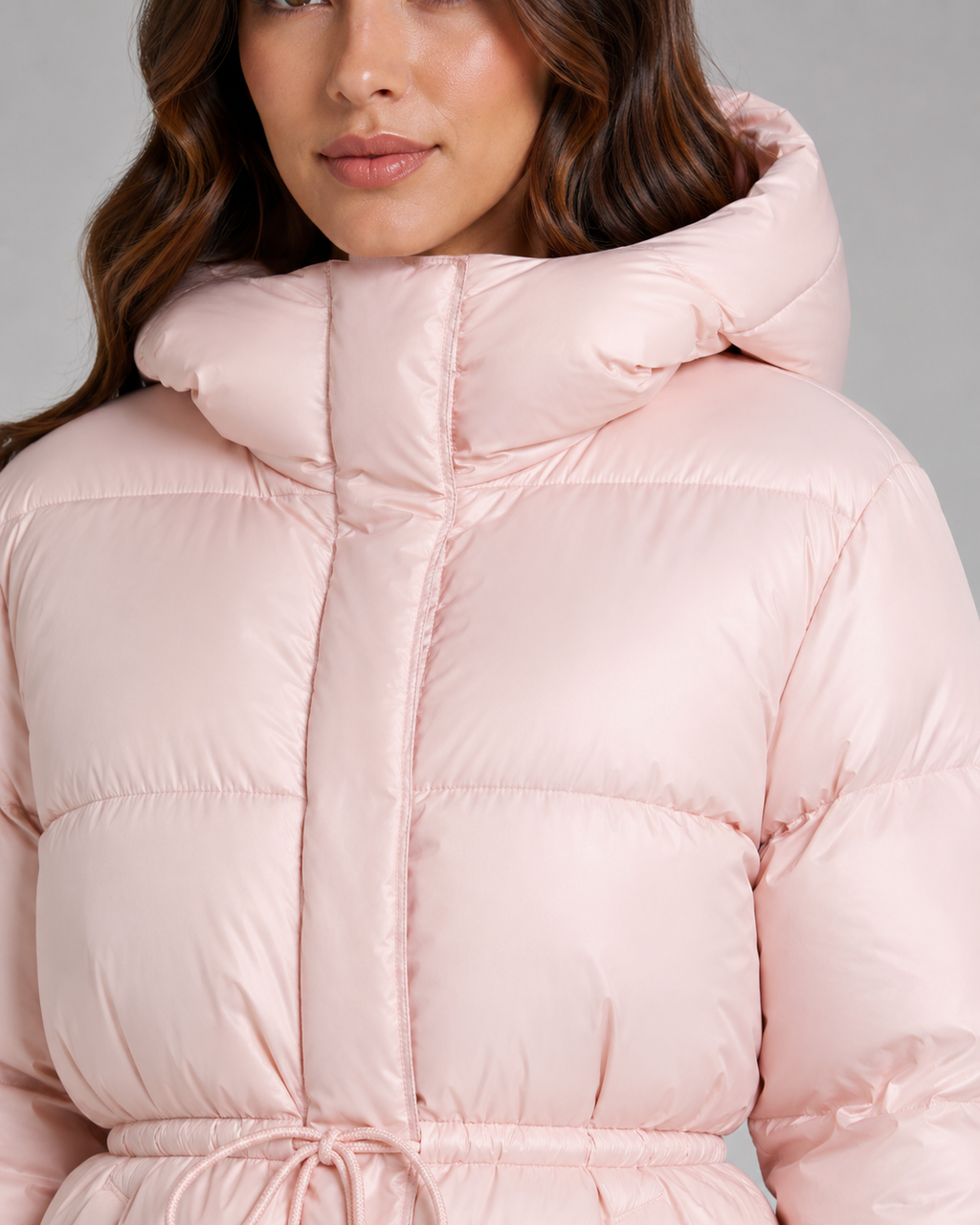 Juliana | Fitted Drawstring Waist Puffer Jacket