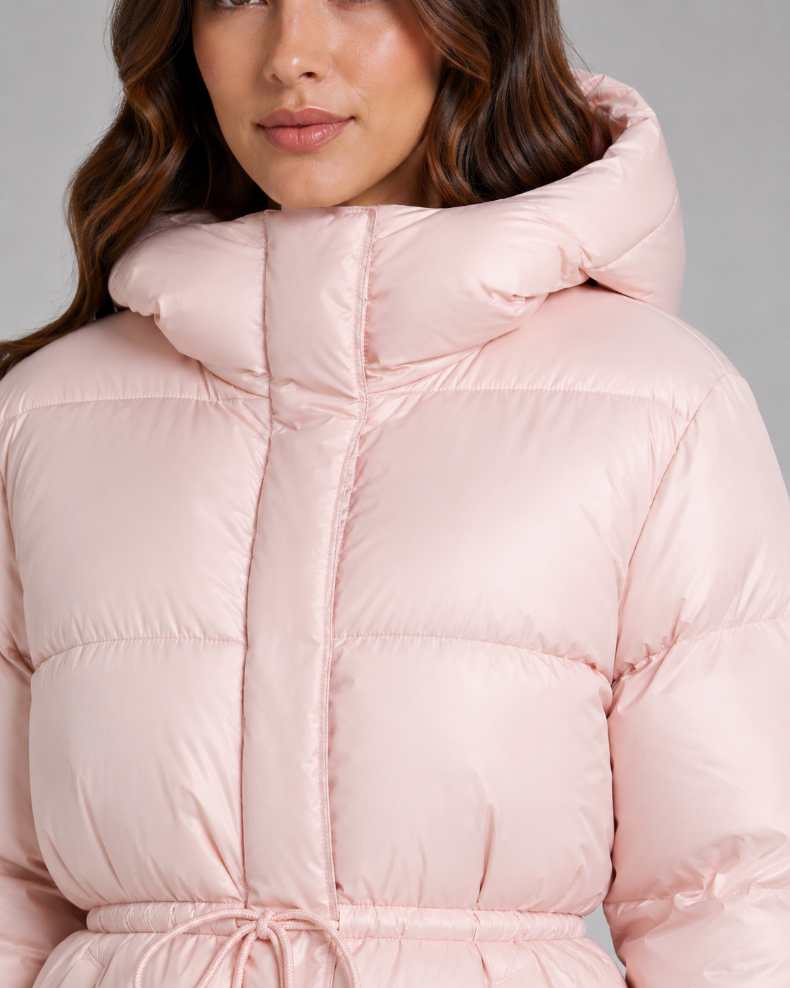 Juliana | Fitted Drawstring Waist Puffer Jacket