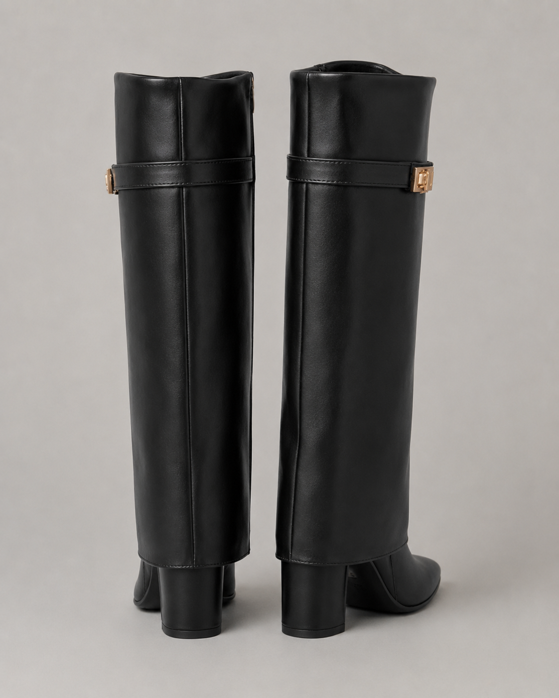 Marisela | Pointed Toe Buckle Knee-High Boots
