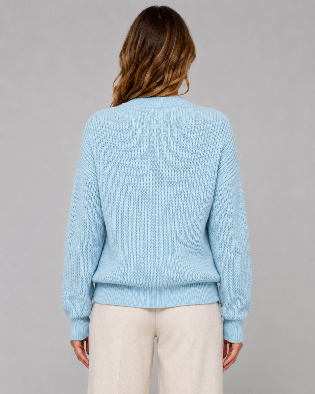 Melisande | Ribbed Henley Button Neck Sweater