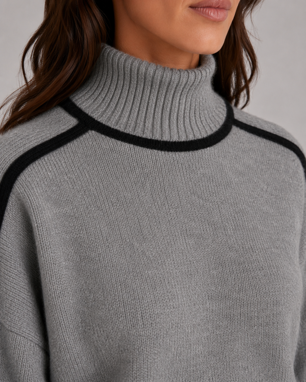 Cosima | Oversized Roll Neck Knit Sweater