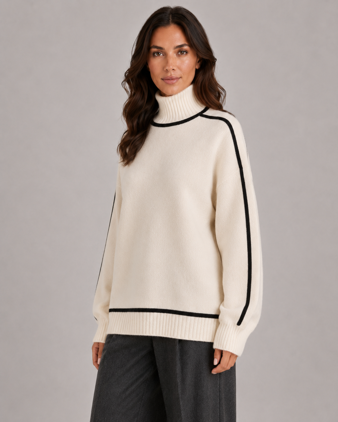 Cosima | Oversized Roll Neck Knit Sweater