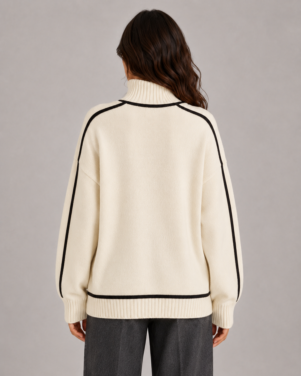 Cosima | Oversized Roll Neck Knit Sweater