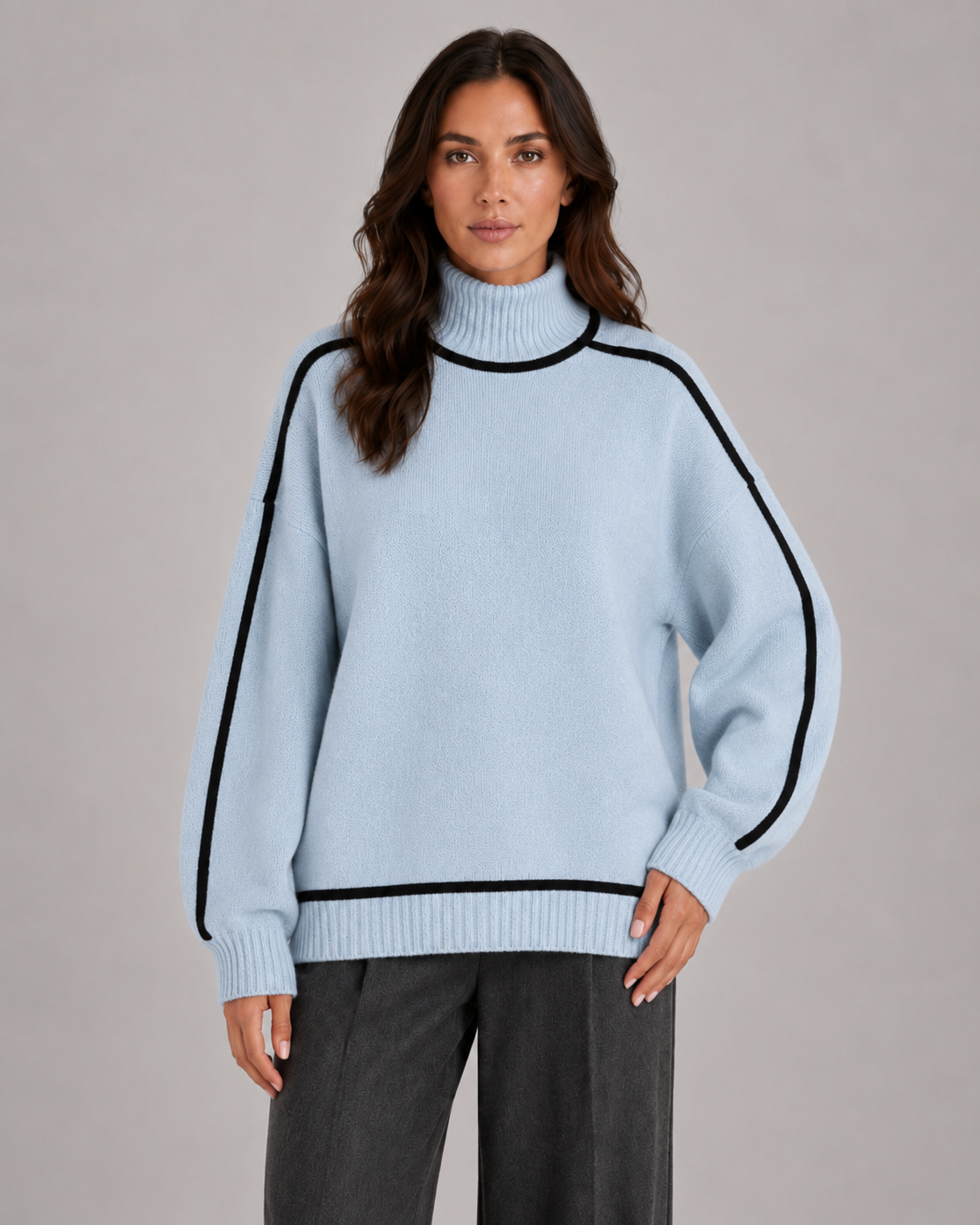 Cosima | Oversized Roll Neck Knit Sweater