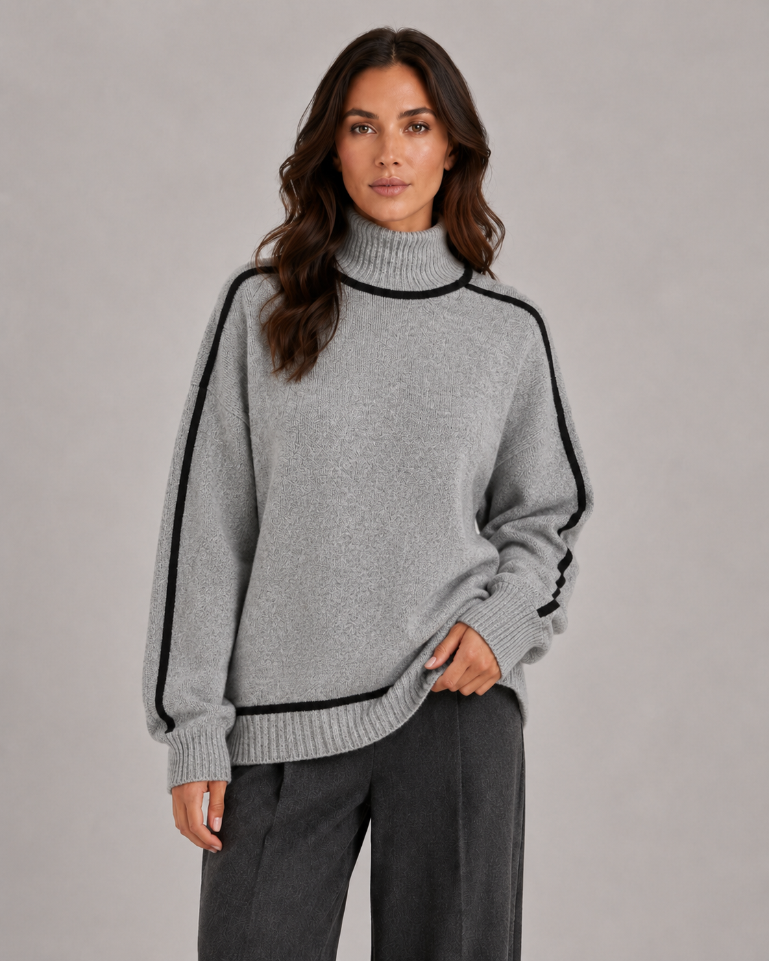 Cosima | Oversized Roll Neck Knit Sweater