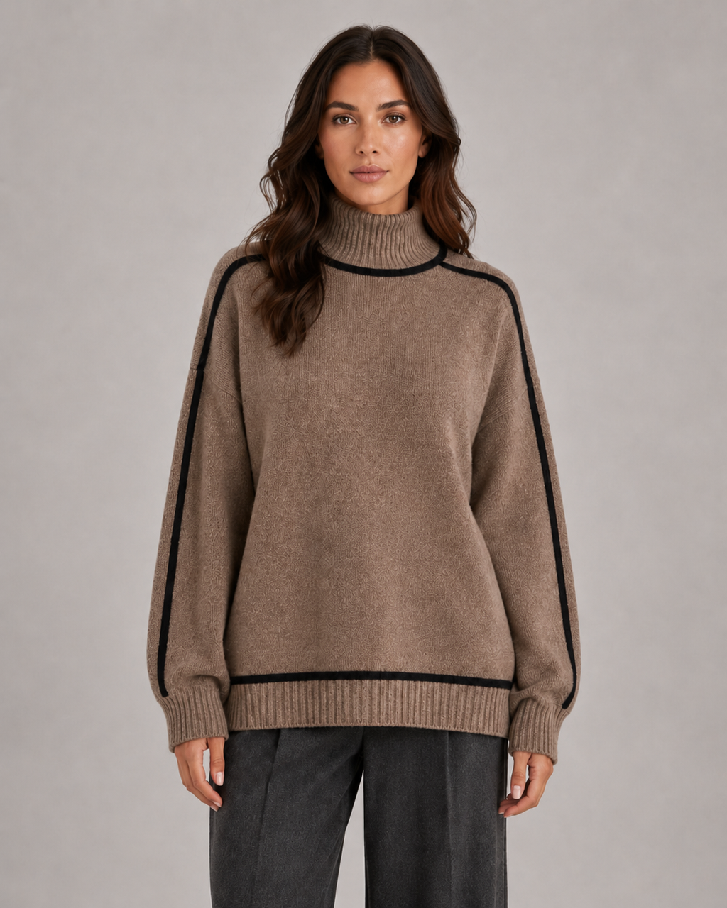 Cosima | Oversized Roll Neck Knit Sweater