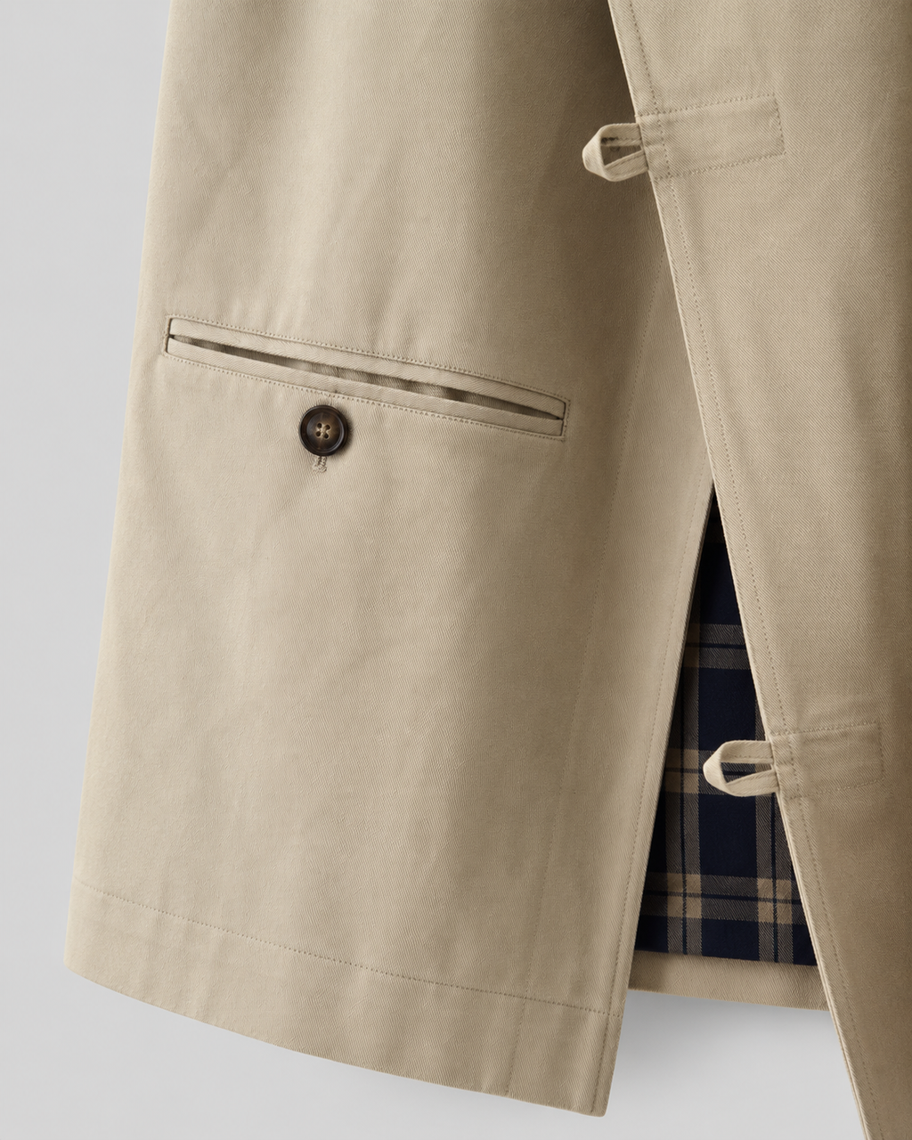 Opal | Plaid-Lined Barn Jacket