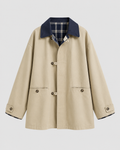 Opal | Plaid-Lined Barn Jacket