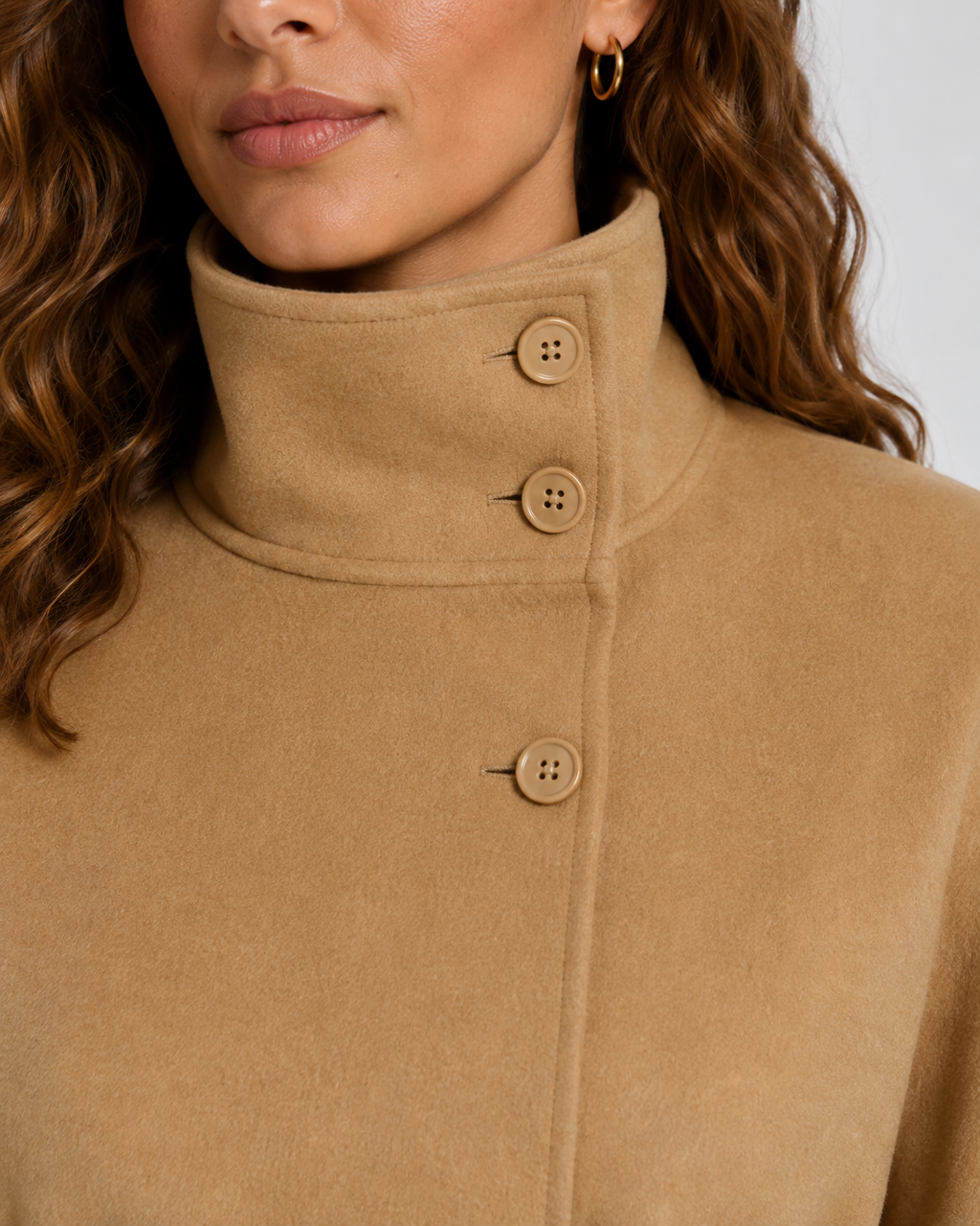 Ramona | Belted Funnel Neck Cape
