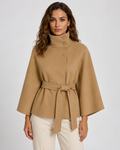 Ramona | Belted Funnel Neck Cape