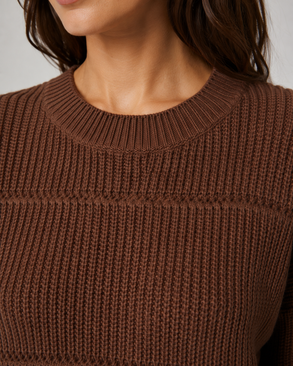 Valeria | Chunky Ribbed Crewneck Sweater