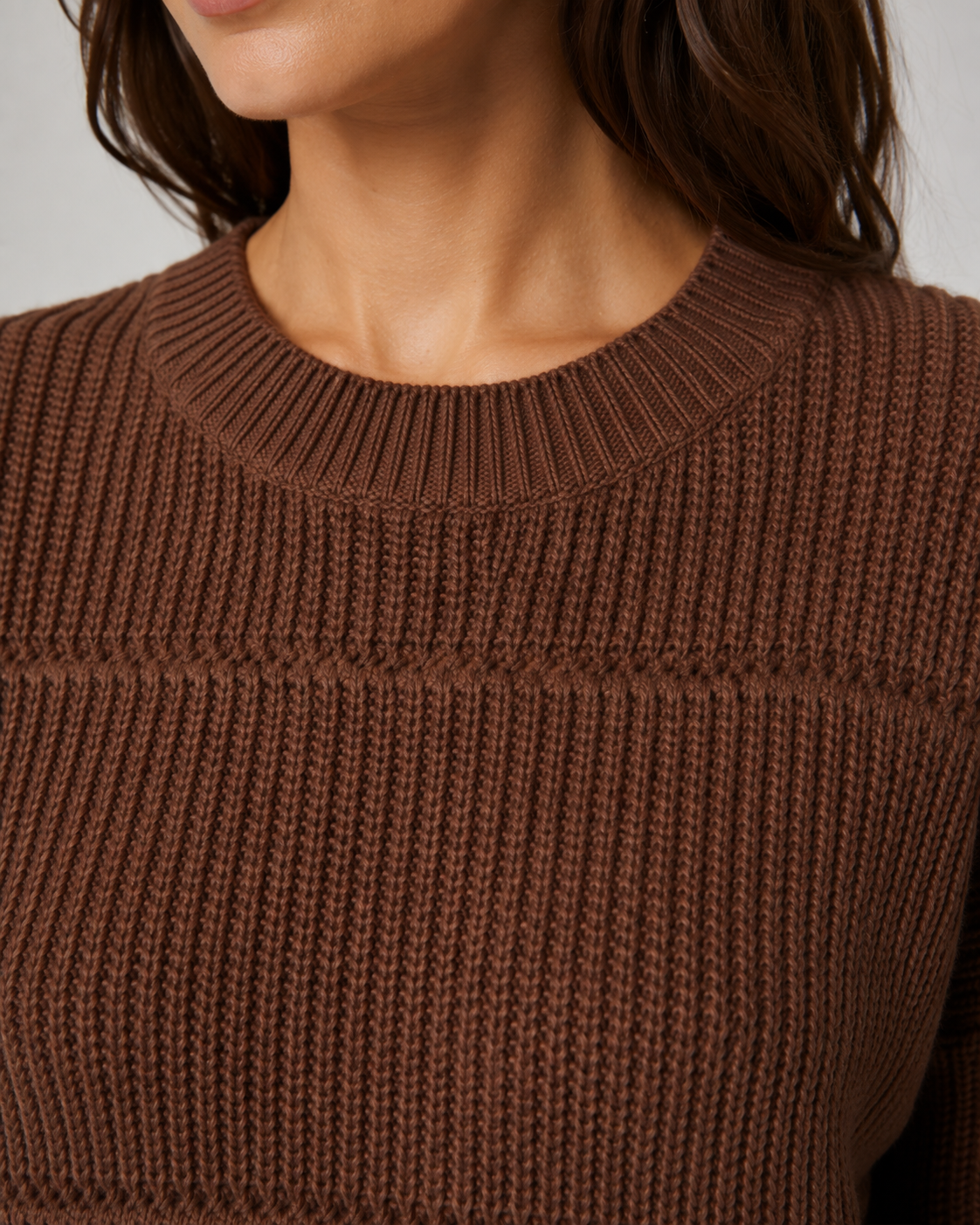 Valeria | Chunky Ribbed Crewneck Sweater