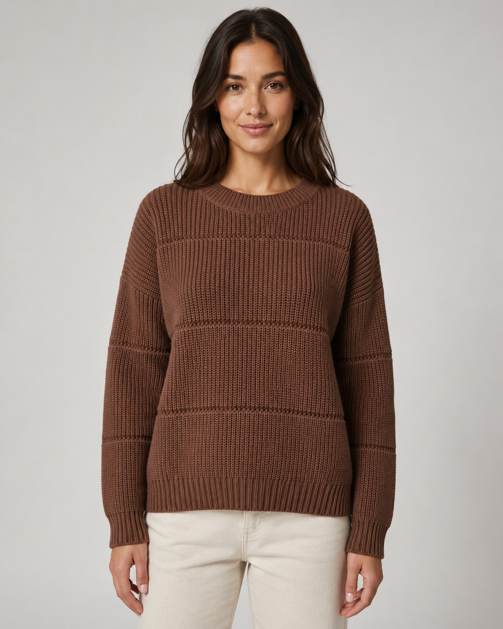 Valeria | Chunky Ribbed Crewneck Sweater