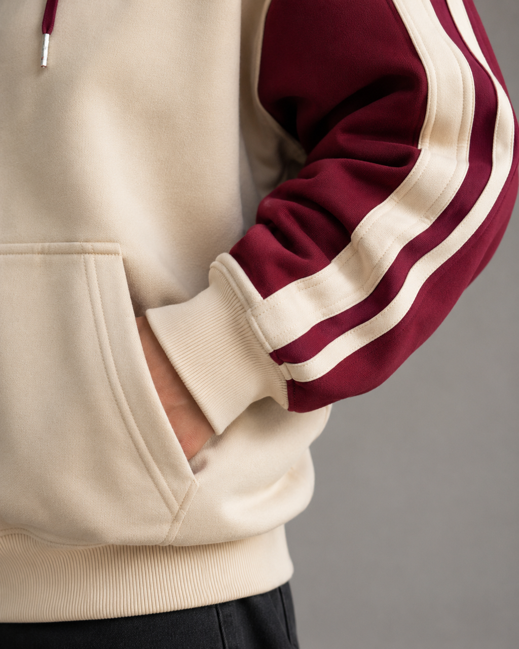 Imogen | Colour Block Zip-Up Hoodie